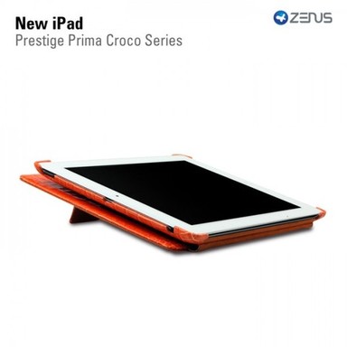 Купити Шкіряний чохол Zenus Presitge Prima Croco Series на Apple IPAD 3/2 (Помаранчевий) на vchehle.ua