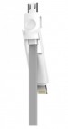 Фото Кабель ROCK Lightning / MicroUSB Combo Flat 100cm (5V/2.1A) (Серый / Grey) в магазине vchehle.ua