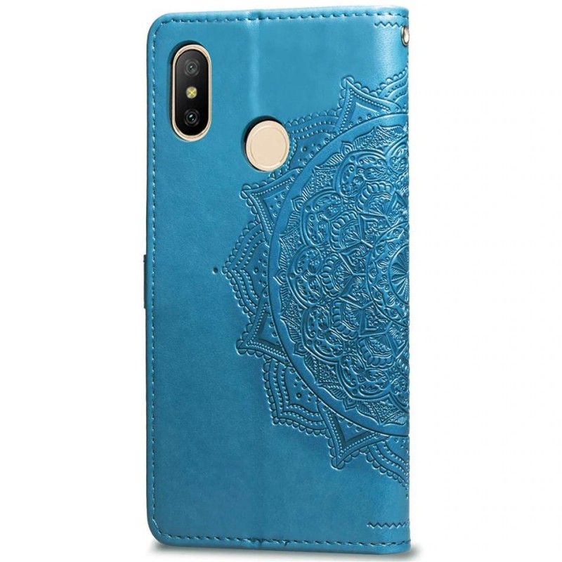 Фото Шкіряний чохол (книжка) Art Case з візитницею на Xiaomi Redmi Note 5 Pro / Note 5 (DC) (Синій) на vchehle.ua