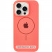 Чехол Silicone Case Full Protective (AA) with Magnetic Safe для Apple iPhone 16 Plus (6.7") (Арбузный / Watermelon red)