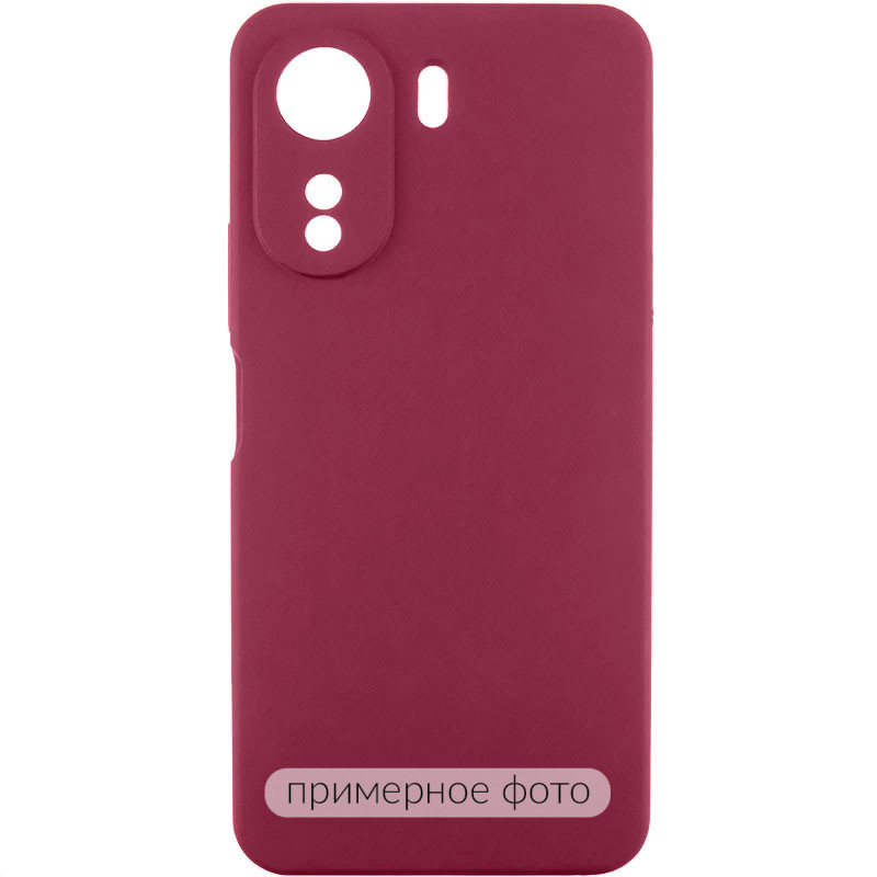 Чохол TPU GETMAN Liquid Silk Full Camera на Xiaomi Redmi 13C / Poco C65 (Бордовий / Marsala)