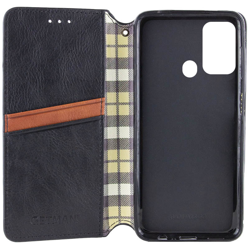 Фото Кожаный чехол-книжка GETMAN Cubic (PU) для ZTE Blade A52 (Черный) в магазине vchehle.ua
