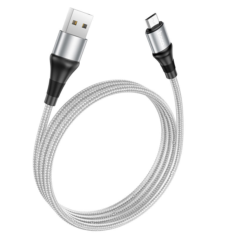 Фото Дата кабель Hoco X50 "Excellent" USB to MicroUSB (1m) (Сірий) на vchehle.ua