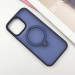 Фото TPU+PC чехол Metal Buttons with Magnetic Safe Colorful HQ Ring для Apple iPhone 14 Pro Max (6.7") (Dark Blue) на vchehle.ua