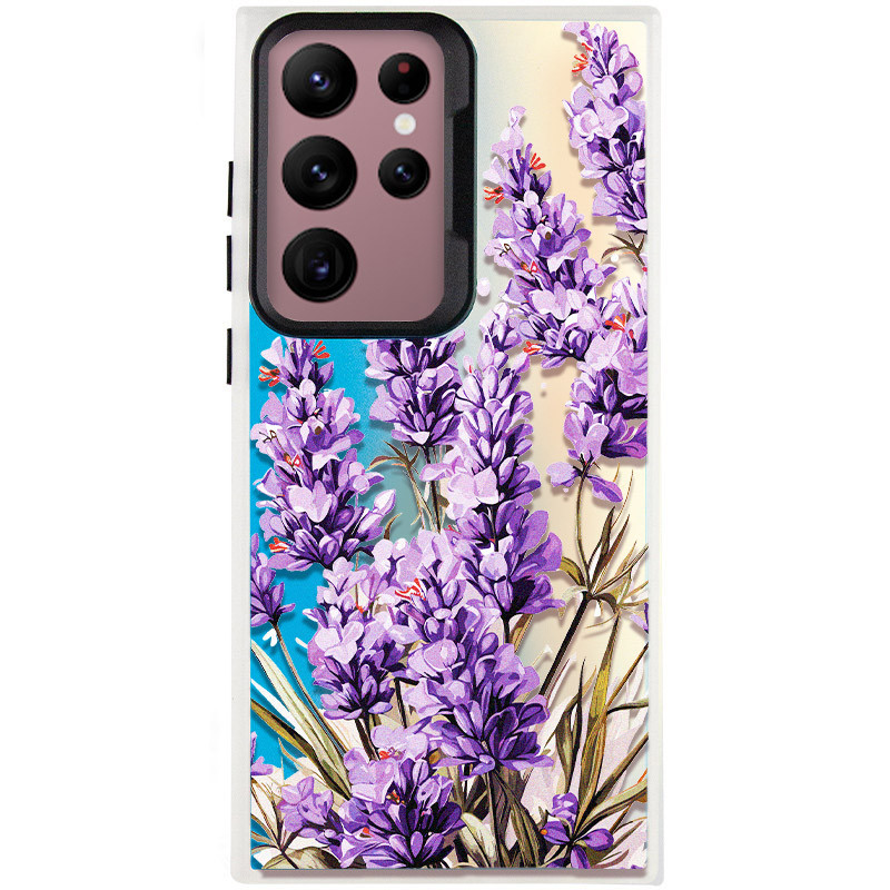 TPU+PC чохол TakiTaki Magic glow на Samsung Galaxy S22 Ultra (Lavender / Pink / Purple)