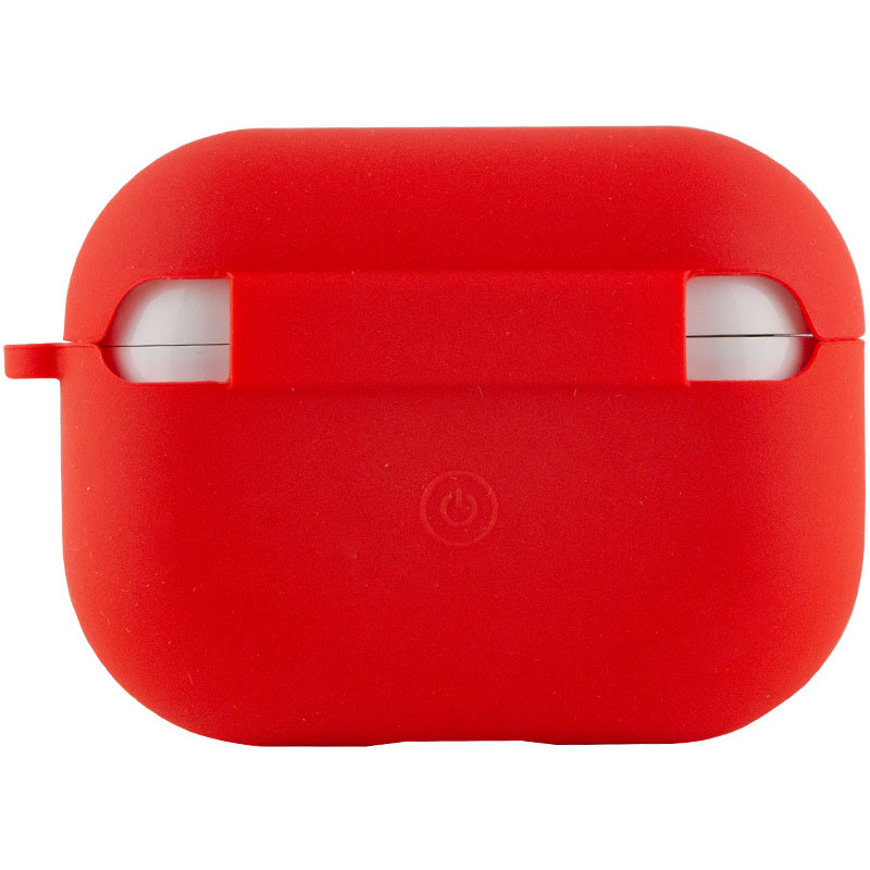 Фото Силиконовый футляр с микрофиброй для наушников Airpods Pro (Красный / Red) в магазине vchehle.ua