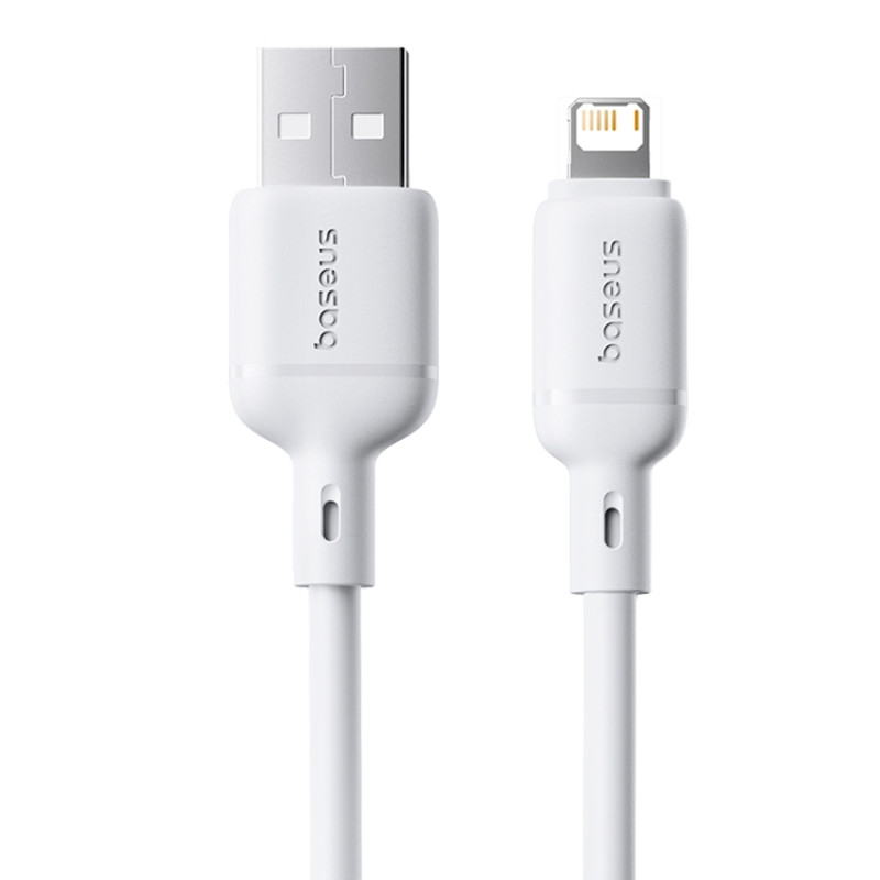 Дата кабель Baseus Silky Series OS Fast Charging USB to Lightning 2.4A (1m) (P1037770) (Moon White)