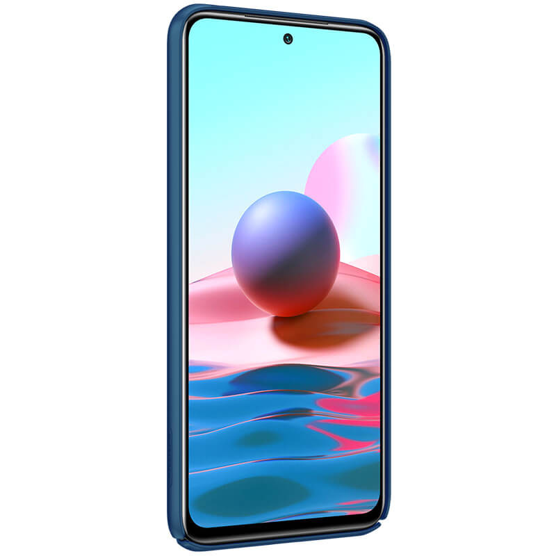 Купить Карбоновая накладка Nillkin Camshield (шторка на камеру) для Xiaomi Redmi Note 10 5G / Poco M3 Pro (Синий / Blue) на vchehle.ua