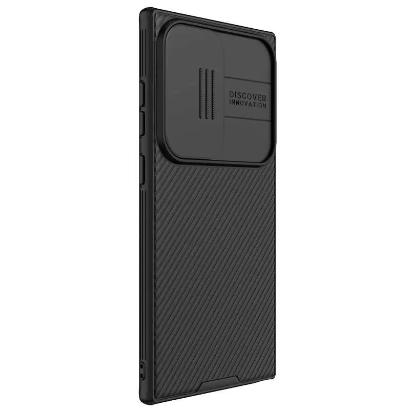 Фото Карбоновая накладка Nillkin CamShield Pro Magnetic для Samsung Galaxy S24 Ultra (Black) на vchehle.ua