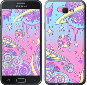 Чехол Розовая галактика для Samsung Galaxy J7 Prime