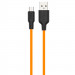 Дата кабель Hoco X21 Plus Silicone MicroUSB Cable (1m) (Black / Orange)