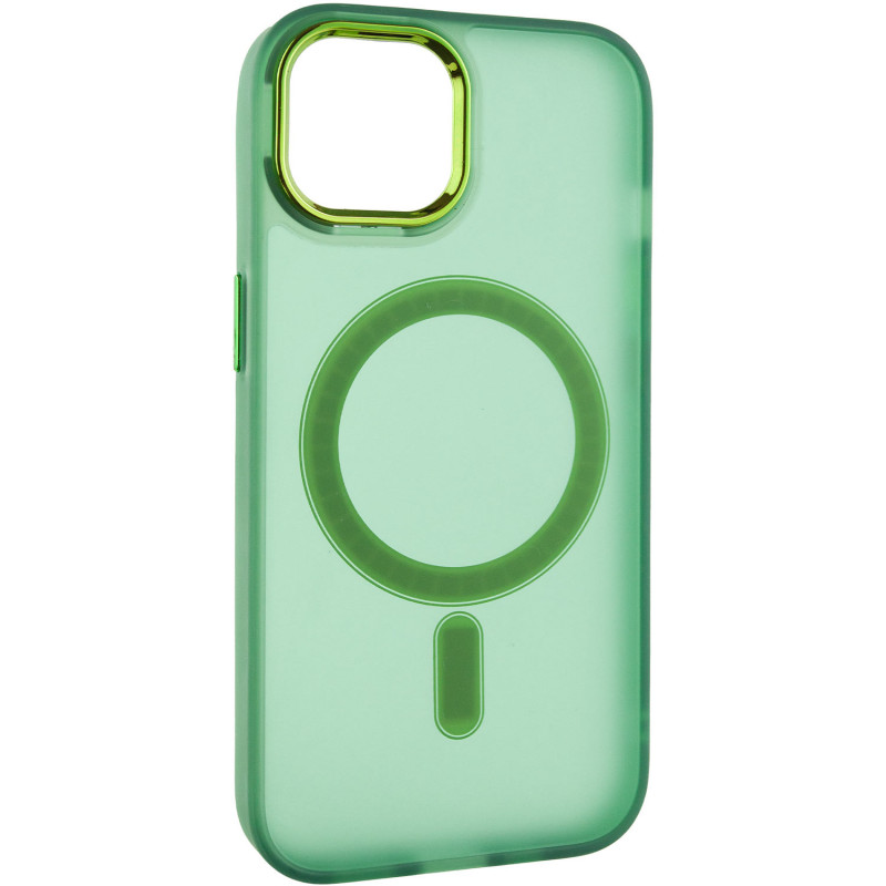 Фото Чохол TPU+PC Lily with Magnetic safe на Apple iPhone 13 (6.1") (Army Green) на vchehle.ua