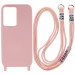 Чехол Cord case c длинным цветным ремешком для Samsung Galaxy S20 Ultra (Розовый / Pink Sand)