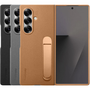 Кожаный чехол Leather Case (AAA) with stand для Samsung Galaxy Z Fold7