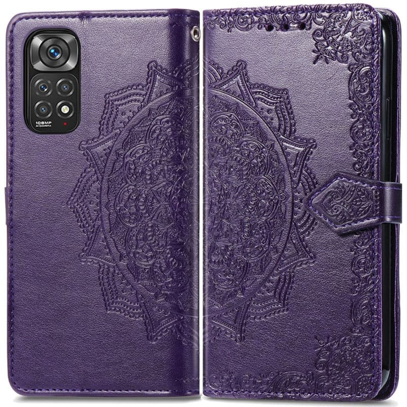 Фото Шкіряний чохол-книжка Art Case з візитницею на Xiaomi Redmi Note 11 Pro 4G/5G / 12 Pro 4G (Фіолетовий) на vchehle.ua