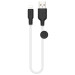 Дата кабель Hoco X21 Plus Silicone Lightning Cable (0.25m) (black_white)