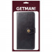 Купить Кожаный чехол-книжка GETMAN Gallant (PU) для Xiaomi Redmi Note 12 4G (Черный) на vchehle.ua