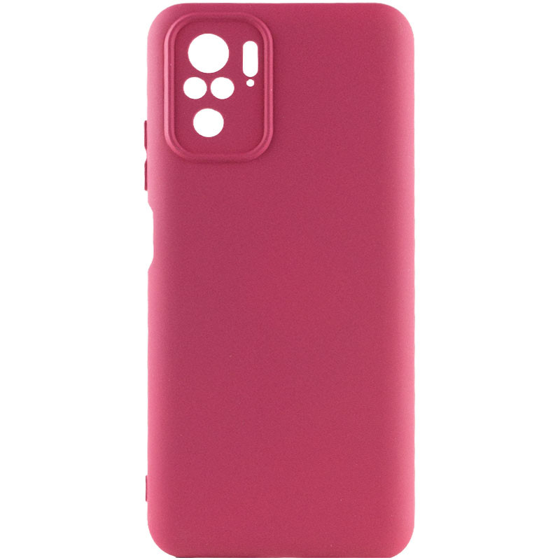 Чохол Silicone Cover Full Camera without Logo (A) на Xiaomi Redmi Note 10 / Note 10s (Бордовий / Marsala)