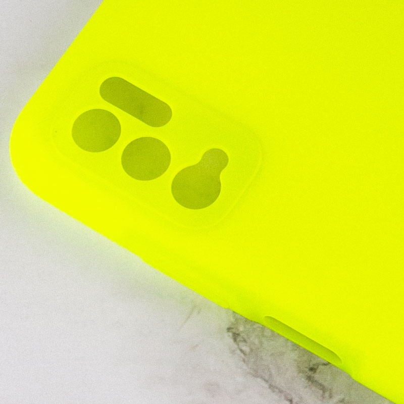 Купить Чехол Silicone Cover Full Camera (AA) для Xiaomi Redmi Note 10 5G / Poco M3 Pro (Салатовый / Neon green) на vchehle.ua