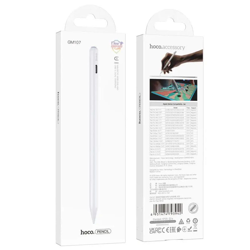 Фото Уцінка Стілус Hoco GM107 для IPAD (Розкрита упаковка / White) в маназині vchehle.ua