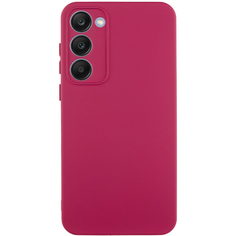 Чехол Silicone Cover Lakshmi Full Camera (A) для Samsung Galaxy S23 (Бордовый / Marsala)