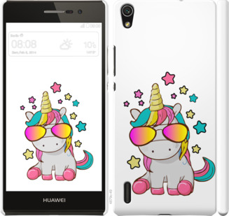 

Чохол Єдиноріг в окулярах на Huawei Ascend P7 911854