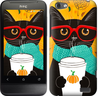 

Чохол Осінній кіт на HTC One V t320e 580971
