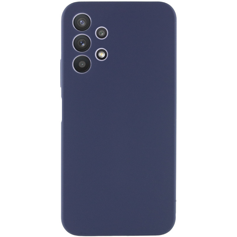 Чохол Silicone Cover Lakshmi Full Camera (AAA) на Samsung Galaxy A32 4G (Темно-синій / Midnight blue)