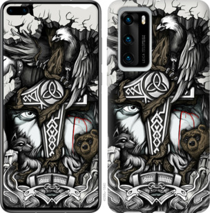 Чохол Тату Викинг для Huawei P40