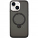 TPU+PC чехол Metal Buttons with Magnetic Safe Colorful HQ Ring для Apple iPhone 15 (6.1") (Black)