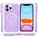 Фото Чехол TPU Galaxy Sparkle (MagFit) для Apple iPhone 12 Pro / 12 (6.1") (Purple+Glitter) на vchehle.ua