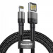 Фото Дата кабель Baseus Cafule Lightning Cable Special Edition 1.5A (2m) (CALKLF-H) (Серый) на vchehle.ua