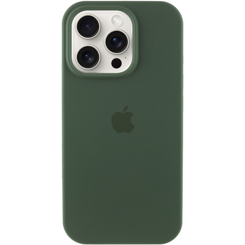 Чехол Silicone Case Full Protective (AA) для Apple iPhone 15 Pro (6.1") (Зеленый / Cyprus Green)