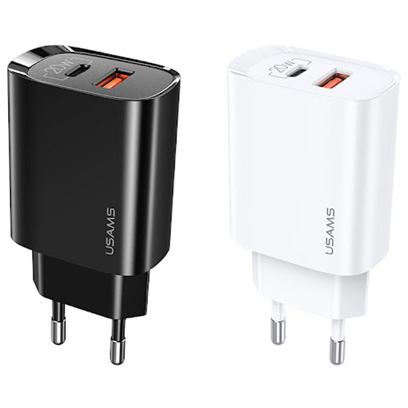 СЗУ Usams US-CC121 T35 QC3.0 + PD3.0 20W (1USB-A/1C)