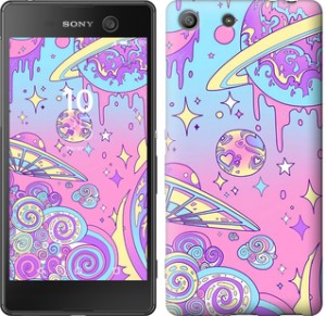 Чехол Розовая галактика для Sony Xperia M5 Dual