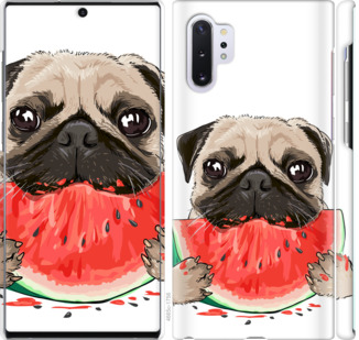 

Чехол Мопс и арбуз для Samsung Galaxy Note 10 Plus 843459