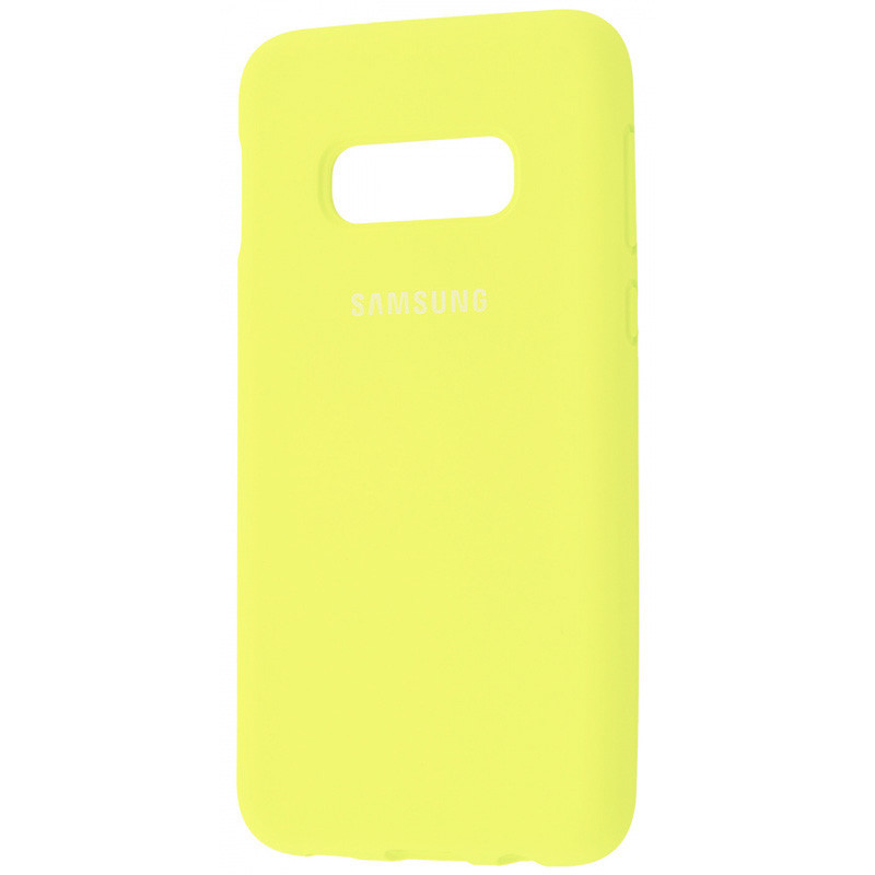 Чехол Silicone Cover Full Protective (AA) для Samsung Galaxy S10 (Желтый / Flash)
