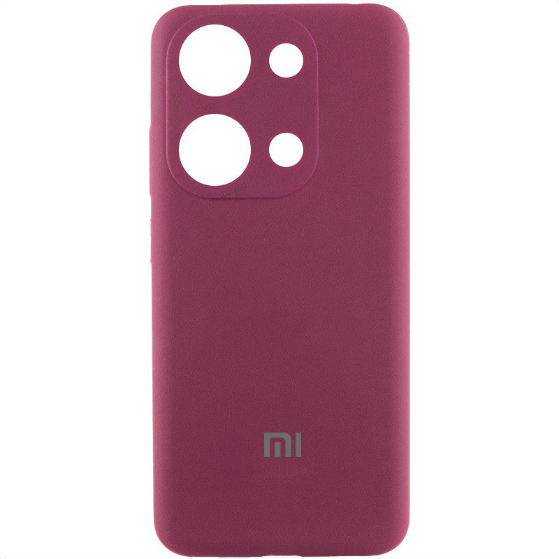 Чехол Silicone Cover Lakshmi Full Camera (AAA) with Logo для Xiaomi Redmi Note 13 4G (Бордовый / Plum)