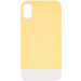 Чохол TPU+PC Bichromatic на Apple iPhone XR (6.1") (Creamy-yellow / White)