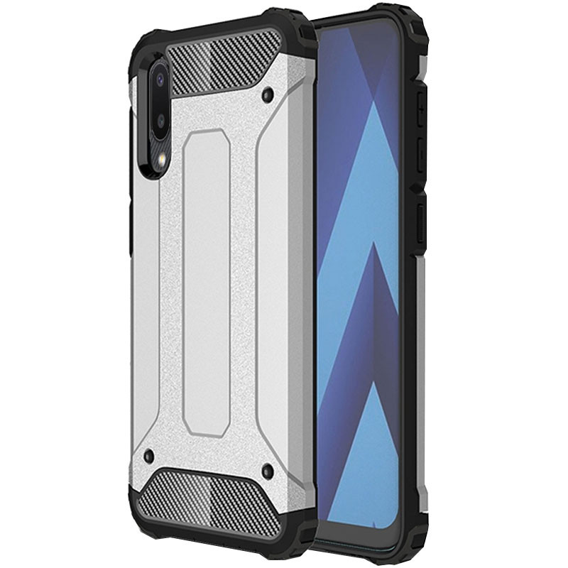 

Броньований протиударний TPU+PC чохол Immortal на Samsung Galaxy A02 (Срібний) 1158953