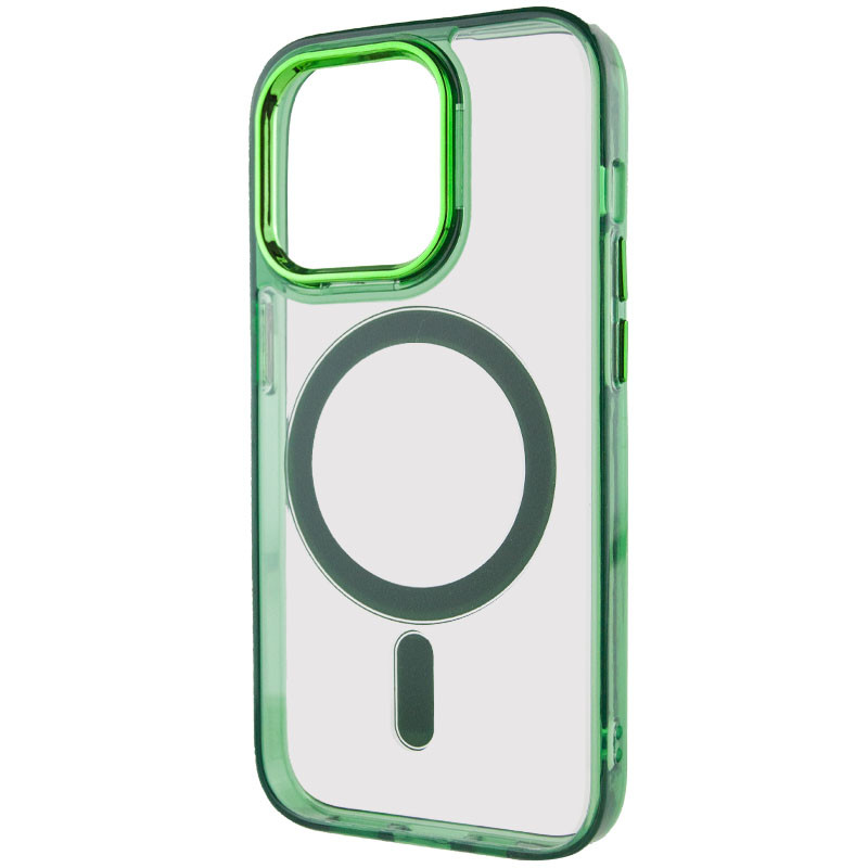 Фото Чехол TPU Iris with Magnetic safe для Apple iPhone 14 Pro (6.1") (Зеленый) в магазине vchehle.ua