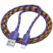 Фото Дата кабель Hoco X116 Meridian USB to Lightning 2.4A (1m) (Gradient Purple Mix) на vchehle.ua