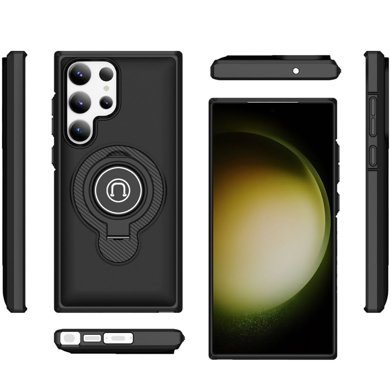 Фото TPU+Textured PC Magnet на Samsung Galaxy S23 Ultra (Black) в маназині vchehle.ua