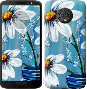 

Чехол Красивые арт-ромашки для Motorola Moto G6 764136
