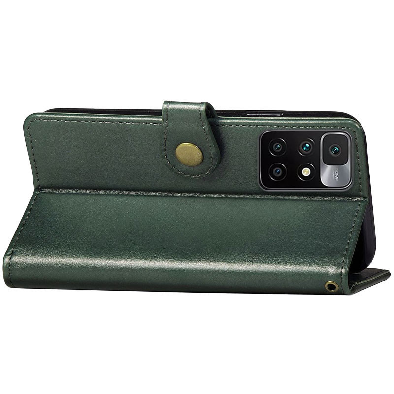 Фото Кожаный чехол-книжка GETMAN Gallant (PU) для Xiaomi Redmi 10 (Зеленый) в магазине vchehle.ua