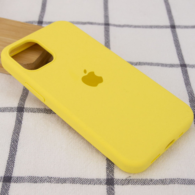 Фото Чехол Silicone Case Full Protective (AA) для Apple iPhone 12 Pro Max (6.7") (Желтый / Yellow) на vchehle.ua