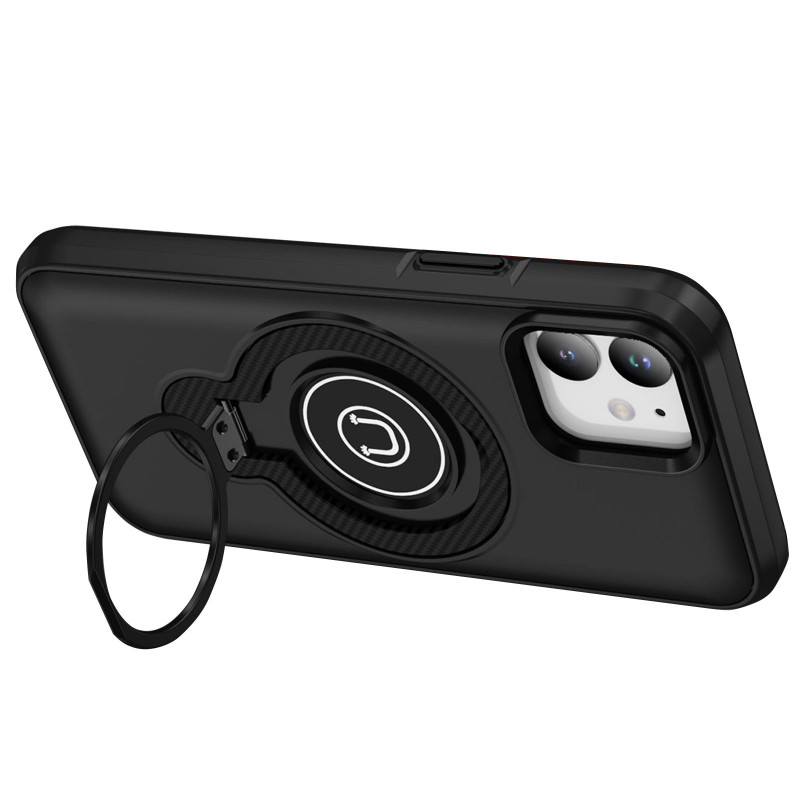 Фото TPU+Textured PC Magnet на Apple iPhone 11 / XR (6.1") (Black) на vchehle.ua