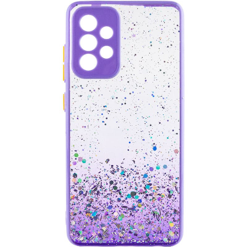 TPU чехол Spangle star с защитой камеры для Samsung Galaxy A52 4G / A52 5G / A52s (Сиреневый)