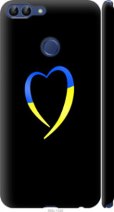 Чехол Жёлто-голубое сердце для Huawei P smart