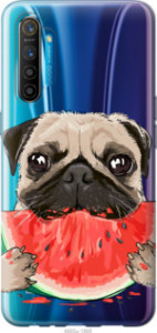 Чехол Мопс и арбуз для Realme XT